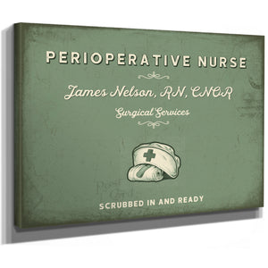 Personalized Perioperative Nurse Sign, Scrubbed In and Ready, Sage & Forest, image 8