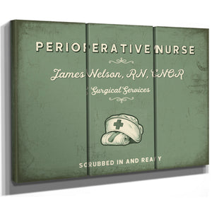 Personalized Perioperative Nurse Sign, Scrubbed In and Ready, Sage & Forest, image 14