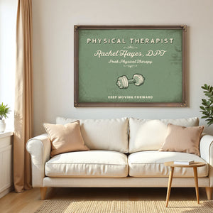 Personalized Physical Therapist Sign, Keep Moving Forward, Sage & Forest, image 5