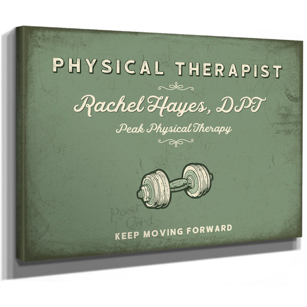 Personalized Physical Therapist Sign, Keep Moving Forward, Sage & Forest, image 8