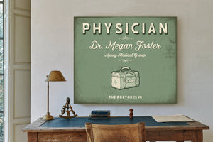Personalized Physician Sign, The Doctor Is In, Sage & Forest, image 2