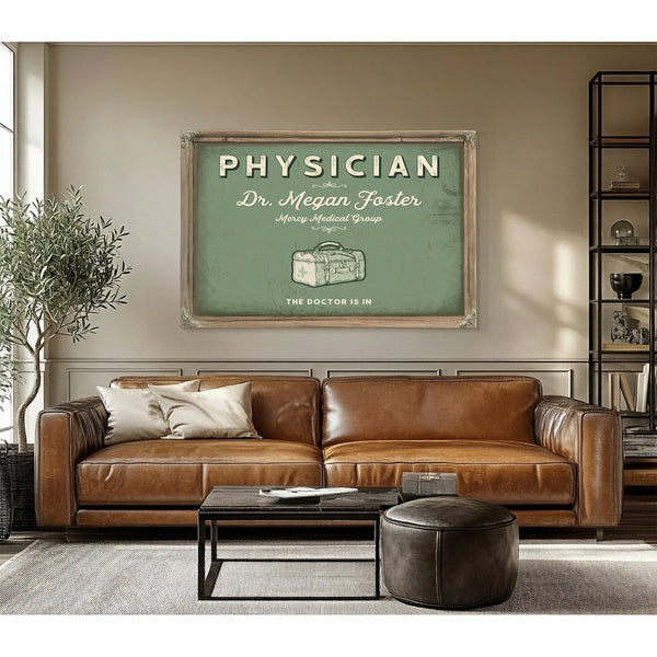 Personalized Physician Sign, The Doctor Is In, Sage & Forest, image 3