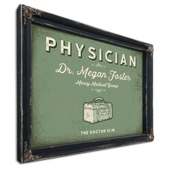 Personalized Physician Sign, The Doctor Is In, Sage & Forest, image 1