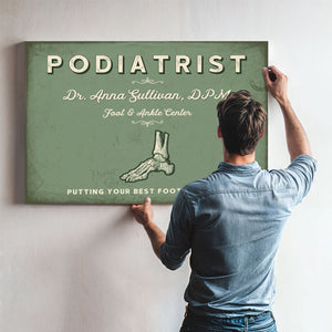 Personalized Podiatrist Sign, Putting Your Best Foot Forward, Sage & Forest, image 9