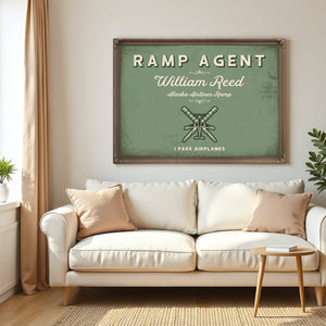 Personalized Ramp Agent Sign, I Park Airplanes, Sage & Forest, image 5