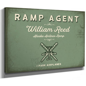 Personalized Ramp Agent Sign, I Park Airplanes, Sage & Forest, image 8