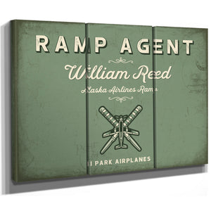 Personalized Ramp Agent Sign, I Park Airplanes, Sage & Forest, image 14