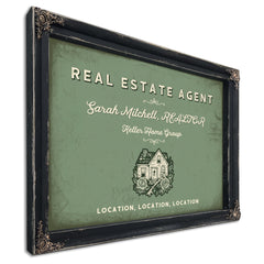 Personalized Real Estate Agent Sign, Location, Location, Location, Sage & Forest, image 1