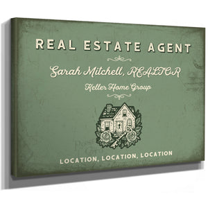 Personalized Real Estate Agent Sign, Location, Location, Location, Sage & Forest, image 8
