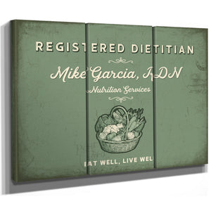 Personalized Registered Dietitian Sign, Eat Well, Live Well, Sage & Forest, image 14