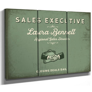 Personalized Sales Executive Sign, Closing Deals Daily, Sage & Forest, image 14