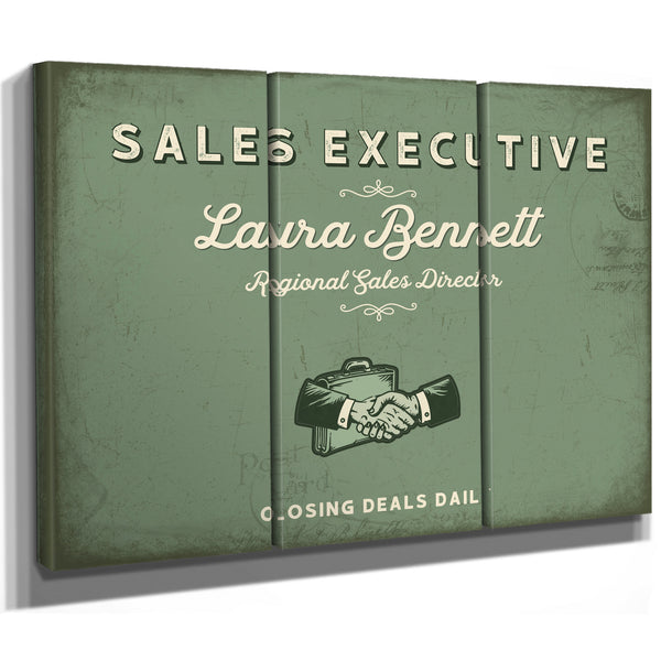 Personalized Sales Executive Sign, Closing Deals Daily, Sage & Forest, image 14