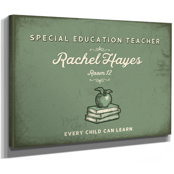 Personalized Special Education Teacher Sign, Every Child Can Learn, Sage & Forest, image 8
