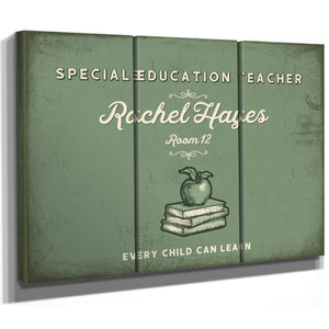 Personalized Special Education Teacher Sign, Every Child Can Learn, Sage & Forest, image 14