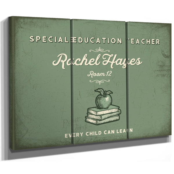 Personalized Special Education Teacher Sign, Every Child Can Learn, Sage & Forest, image 14