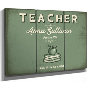 Personalized Teacher Sign, Class Is in Session, Sage & Forest, image 14