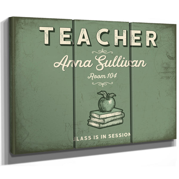 Personalized Teacher Sign, Class Is in Session, Sage & Forest, image 14