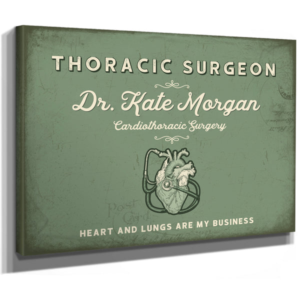 Personalized Thoracic Surgeon Sign, Heart and Lungs Are My Business, Sage & Forest, image 8