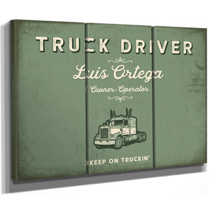 Personalized Truck Driver Sign, Keep On Truckin', Sage & Forest, image 14