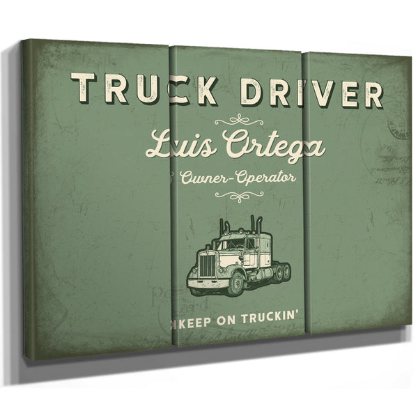 Personalized Truck Driver Sign, Keep On Truckin', Sage & Forest, image 14