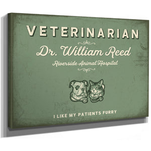 Personalized Veterinarian Sign, I Like My Patients Furry, Sage & Forest, image 8