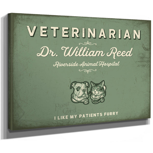 Personalized Veterinarian Sign, I Like My Patients Furry, Sage & Forest, image 8