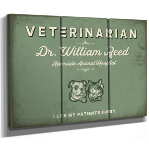 Personalized Veterinarian Sign, I Like My Patients Furry, Sage & Forest, image 14