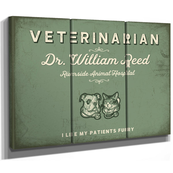 Personalized Veterinarian Sign, I Like My Patients Furry, Sage & Forest, image 14