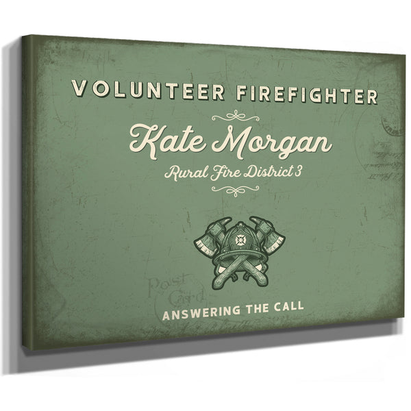 Personalized Volunteer Firefighter Sign, Answering the Call, Sage & Forest, image 8