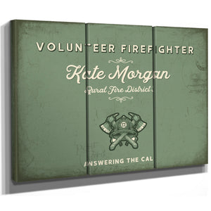 Personalized Volunteer Firefighter Sign, Answering the Call, Sage & Forest, image 14