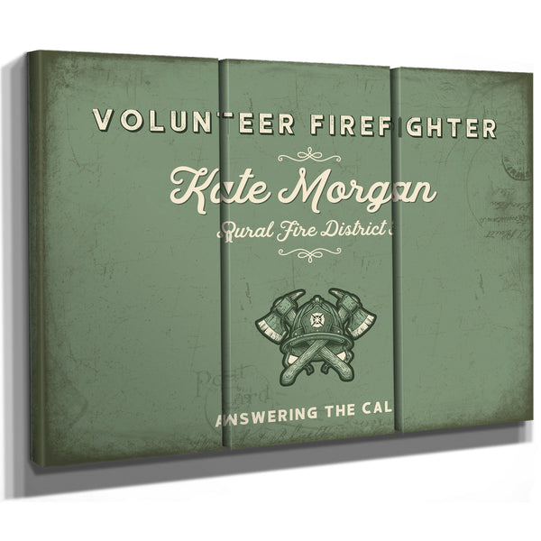 Personalized Volunteer Firefighter Sign, Answering the Call, Sage & Forest, image 14