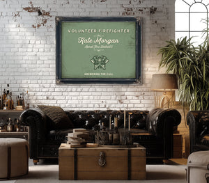 Personalized Volunteer Firefighter Sign, Answering the Call, Sage & Forest, image 18