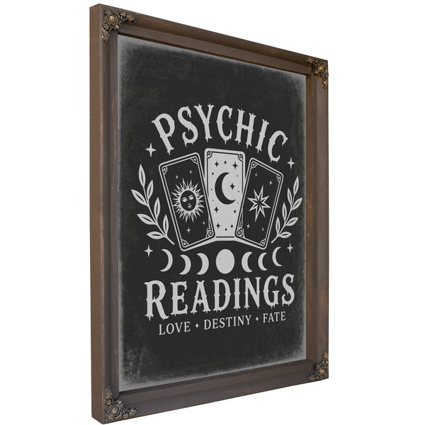 Psychic Readings Sign Halloween wall art, Bourbon frame