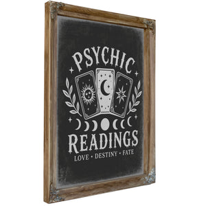 Psychic Readings Sign Halloween wall art, Verdigris frame