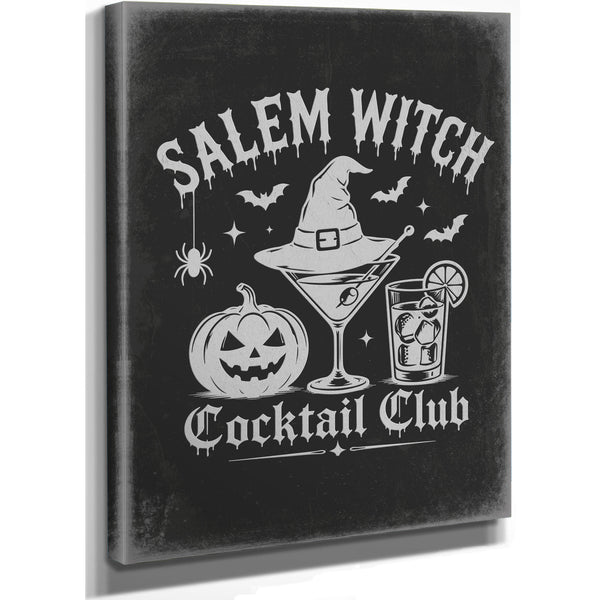 Salem Witch Sign Halloween wall art, stretched canvas