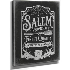 Salem Sign Halloween wall art, stretched canvas