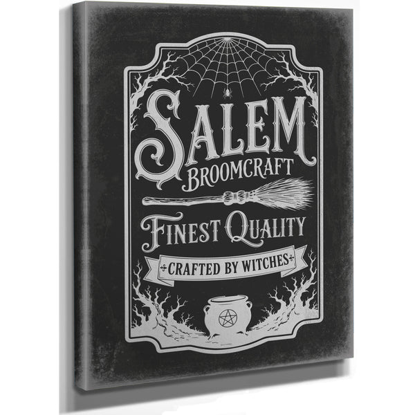 Salem Sign Halloween wall art, stretched canvas