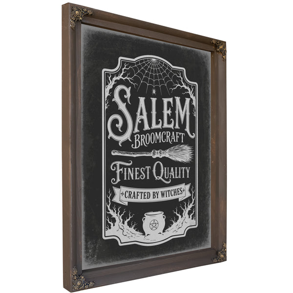 Salem Sign Halloween wall art, Bourbon frame