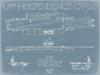 Bella Frye 14" x 11" / Unframed Paper Giclee USS Independence (CV-62) Blueprint Wall Art - Original Carrier Print