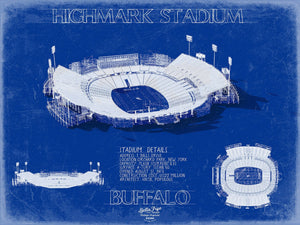 Bella Frye Highmark Stadium Wall Art - Original Buffalo Bills Print