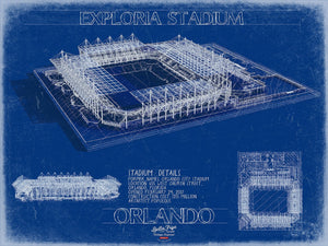 Bella Frye 14" x 11" / Unframed Paper Giclee Exploria Stadium Wall Art - Orlando City SC Print