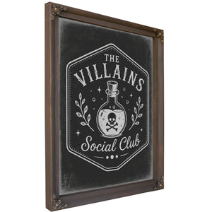 Villains Sign Halloween wall art, Bourbon frame