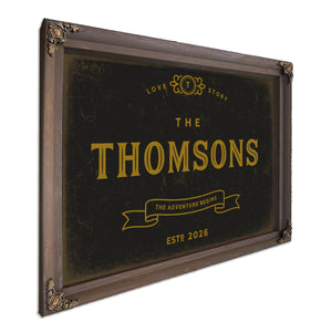 Personalized Wedding Sign, The Adventure Begins, Last Name and Est. Year, image 7