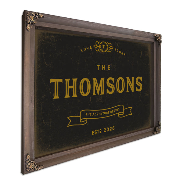 Personalized Wedding Sign, The Adventure Begins, Last Name and Est. Year, image 7