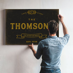 Personalized Wedding Sign, The Adventure Begins, Last Name and Est. Year, image 10