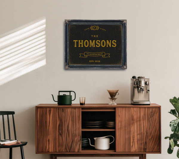 Personalized Wedding Sign, The Adventure Begins, Last Name and Est. Year, image 18