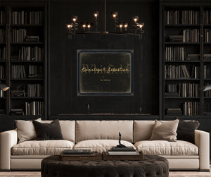 Mr & Mrs Last Name Sign, Personalized Wedding Gift, Black & Gold, image 16