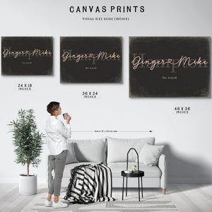 Custom Last Name Sign for Couples, Est. Wedding Date, Charcoal & Blush, image 10