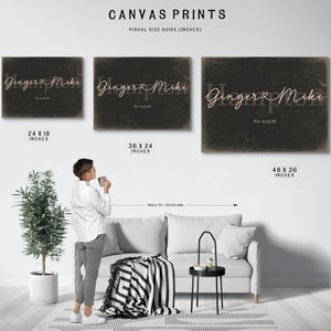 Custom Last Name Sign for Couples, Est. Wedding Date, Charcoal & Blush, image 10
