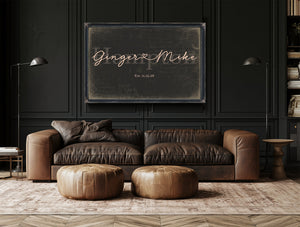 Custom Last Name Sign for Couples, Est. Wedding Date, Charcoal & Blush, image 17